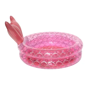 Mermaid pool unique round inflatable swimming pool bathtub outdoor summer swimming pool seat ring toy for children adults