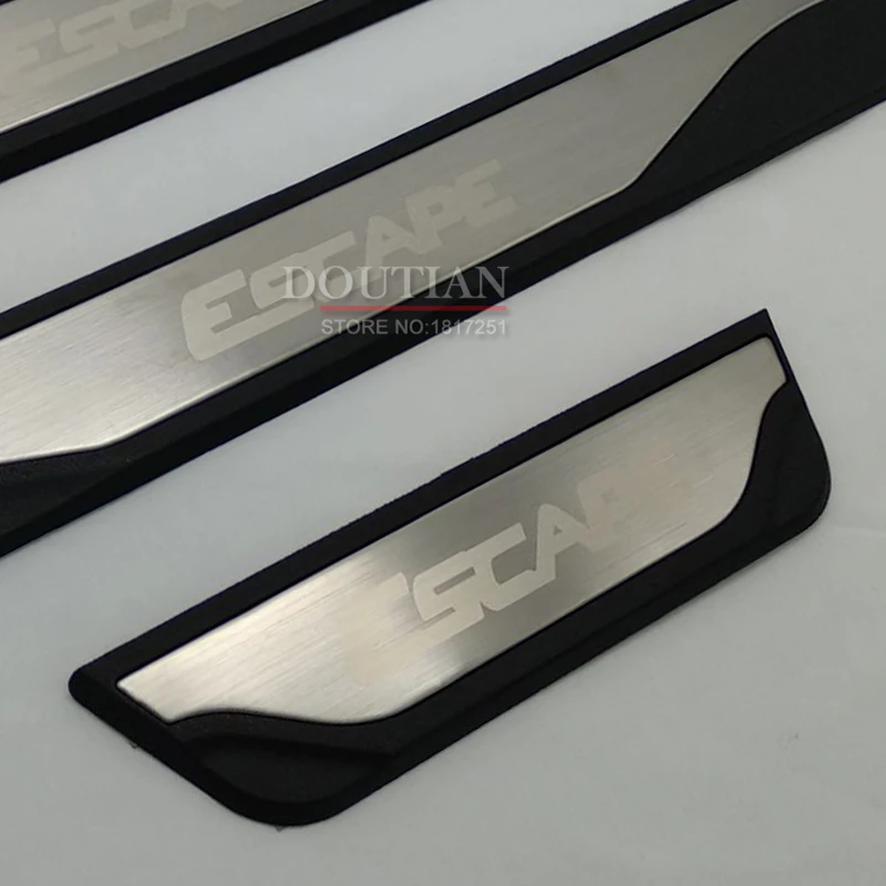 New Stainless Steel Door Sill Scuff Plate For Ford Escape 2014 2017 2018 2019 2020 2021 Car Styling Accessories