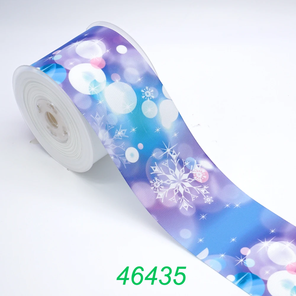 DIY Cartoon Snowflakes Printed Grosgrain Ribbon For Craft Supplies Sewing Accessories 5 Yards. 44249