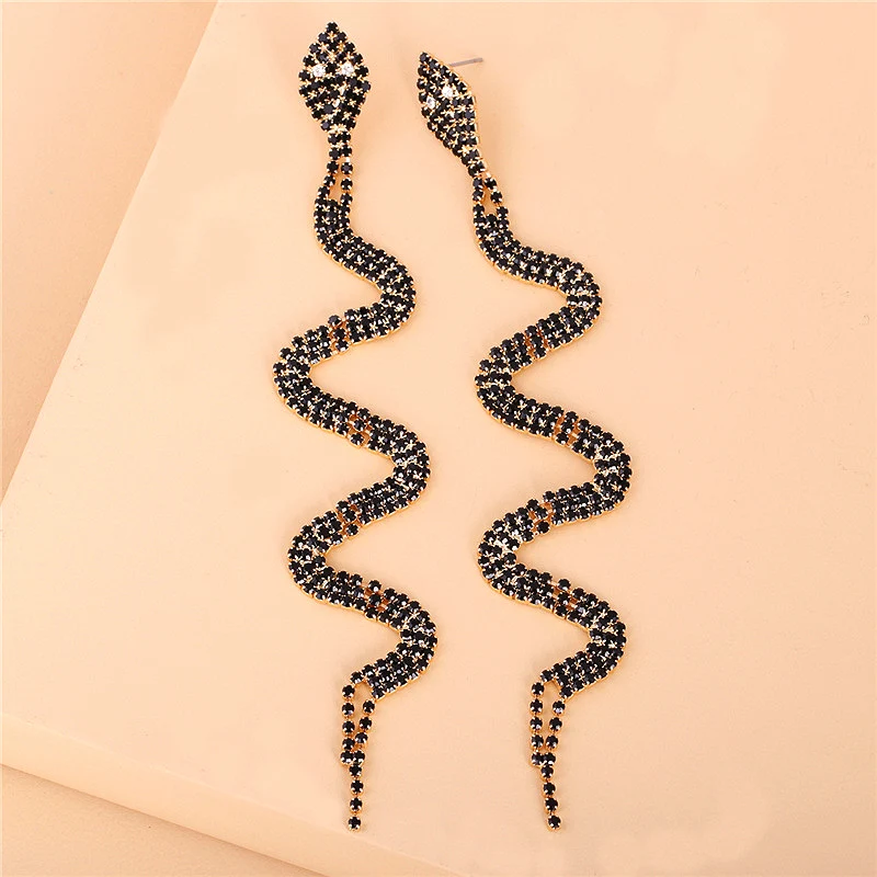 

JUJIA Tassel Earrings Fashion Famous Luxury Brand Designers Long Charm Snake Dangle Earrings Brincos For Women