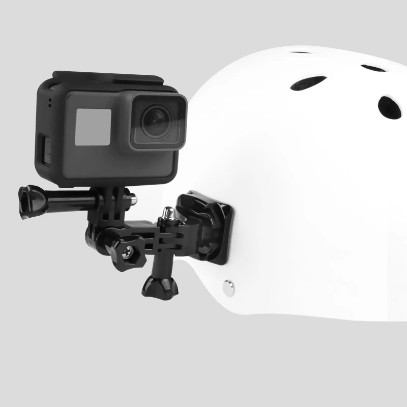 Front Side Helmet Accessories Set J-shaped Buckle Base Support Mount for GoPro Hero 10 9 8 7 6 5 4 Xiaomi Yi SJCAM Go Pro Kits