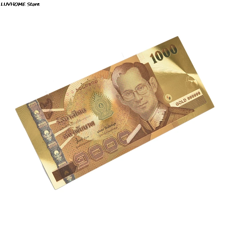 Regalo di banconote placcato in oro collezione e presente di monete placcate in foglia di lamina d'oro normale 1000
