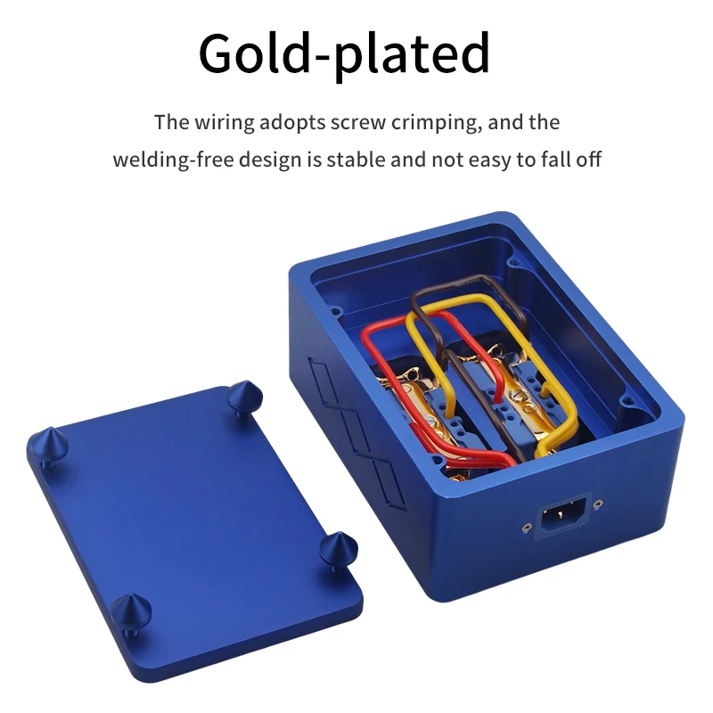 อัศวินสีเทา GK-80 ไข้เกรด HiFi Power Filter ทองแดงสีแดงอเมริกันเครื่องฟอกอากาศเสียง Gold Plated/โรเดียมชุบ Power outlet