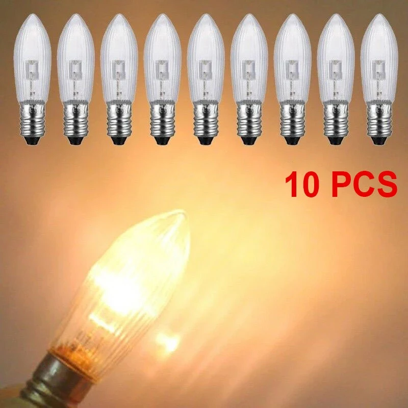 10/5PCS E10 LED Birne Kerze Licht Ersatz Lampe Licht Ketten 10V-55 V AC Bad küche Birnen Startseite Dekoration Lampen