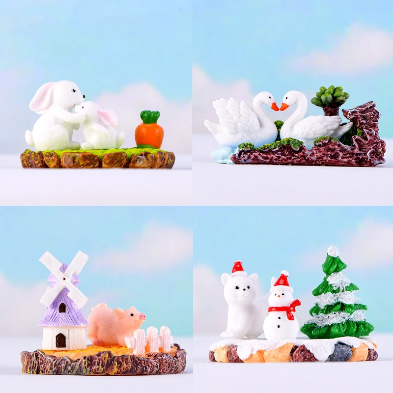 1 Set ( 3 PCs/Set) Ornaments Decorations Multicolor Carrot Rabbit Fashionable Tabletop Ornament  63mm X 32mm,