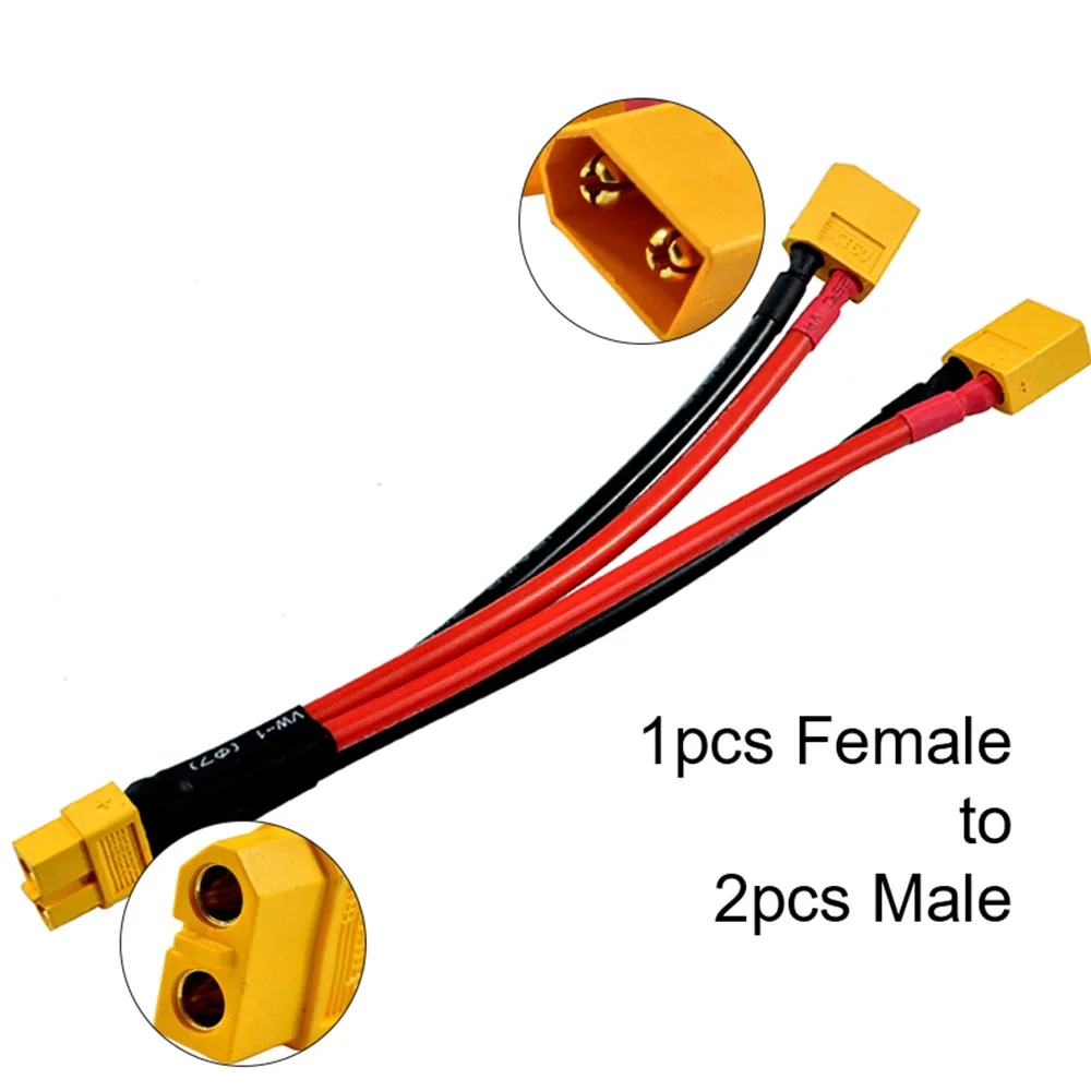 AMASS XT60 T Deans EC5 Tamiya XT90 EC3  Ttraxsas Connectors Silicone cable  Wiring Parallel Series for RC Lipo Battery