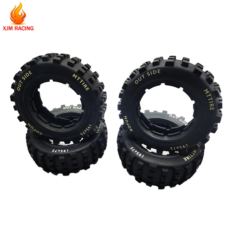 XJM Racing Off-road Tires Big Tread Tire Skin Kit for 1/5 Losi 5ive T Rofun Rovan LT Kingmotor X2 DDT FID DBXL RC CAR PARTS