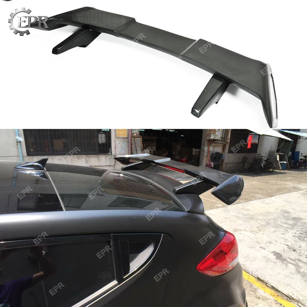 

For Hyundai Veloster MR V3 FRP Fiber Glass Rear Spoiler (Turbo Only) Fiberglass Roof Wing Body Kit For Veloster Tuning Part Trim