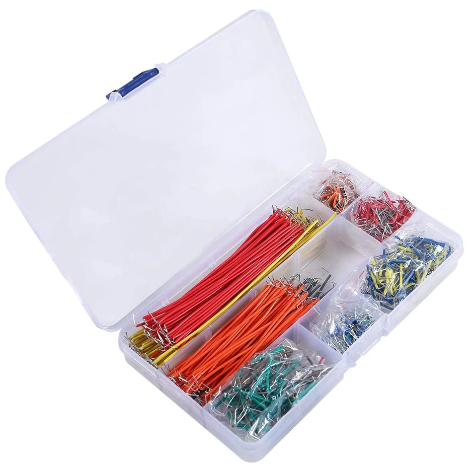 840 Pieces Preformed Breadboard Jumper Wire Kit 14 Lengths Assorted Jumper Wire for Breadboard Prototyping Solder Circuits
