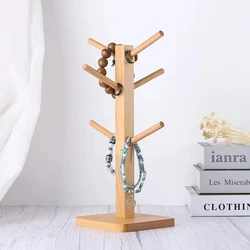 Hanging Organizer Wood Jewelry Display Stand for Necklace Ring Bracelet Showcase Holder Pendant Multifunctional Organizers