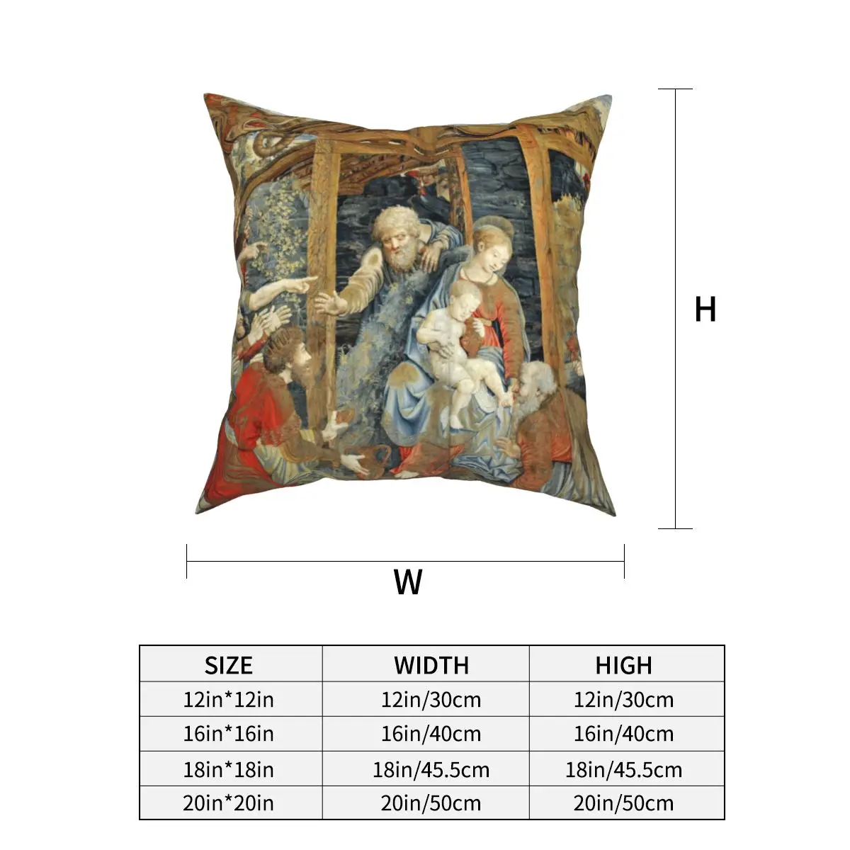 Italian Vintage Aubusson Pillowcase Cushion Cover Decoration French Antique Ancient Bohemia Throw Pillow Case Cover Home 45X45cm