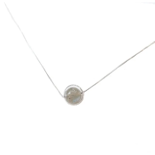 BFCLUB Silver Color necklace Moonstone Bead Necklaces & Pendants For Women Handmade 925 Sterling Silver Fashion Jewelry