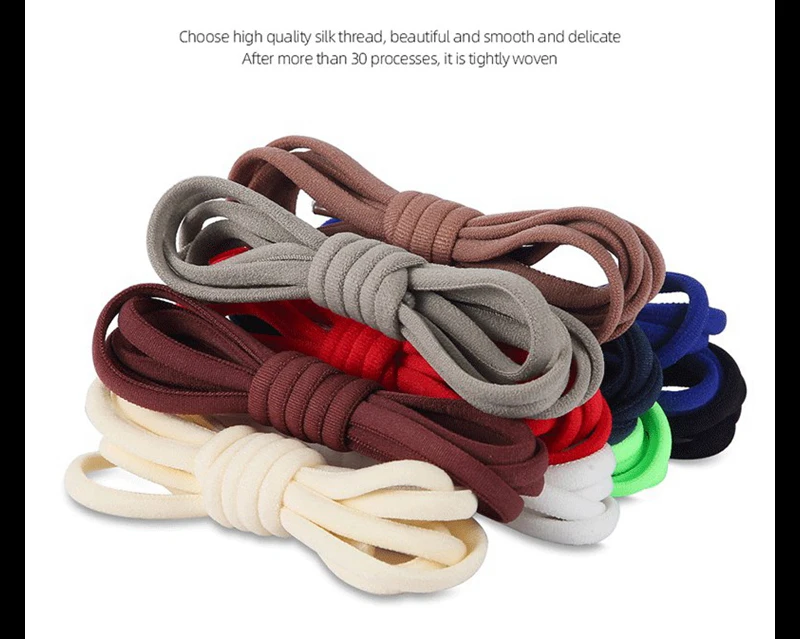 21-Farben-Schnürsenkel ohne Krawatte, runde Farbe, Metallverschluss, elastische Schnürsenkel, allgemein für Kinder und Erwachsene, Turnschuhe, Lazy Laces, Unisex – Detail 4