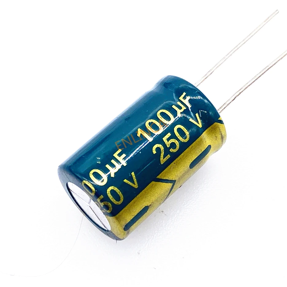 250V100UF High Frequency Low Impedance 250v 100UF Aluminum Electrolytic Capacitor Size 16*25 20%