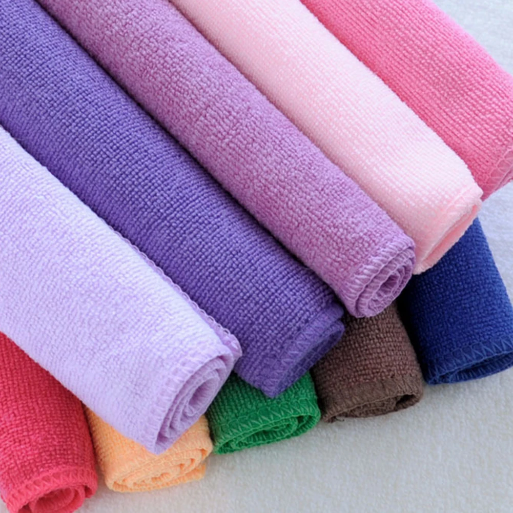 Car Wash Towel Water Absorbent Microfiber Soft Car Washing Brush Solid Color Fast Drying Hand Towel Car Washer