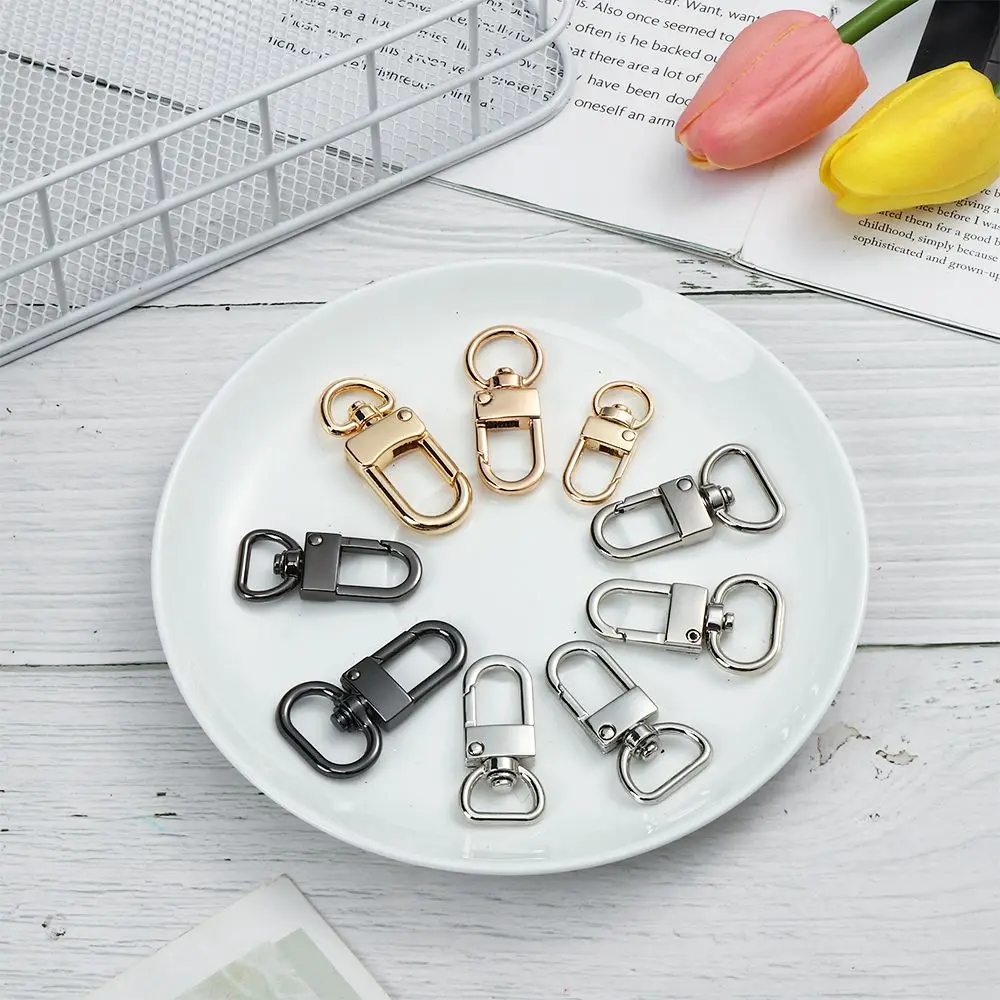 5Pcs Bags Strap Buckles Lobster Clasp Collar Carabiner Snap KeyChain Hook Split Ring Jewelry Making Tools Bag Part Accessories