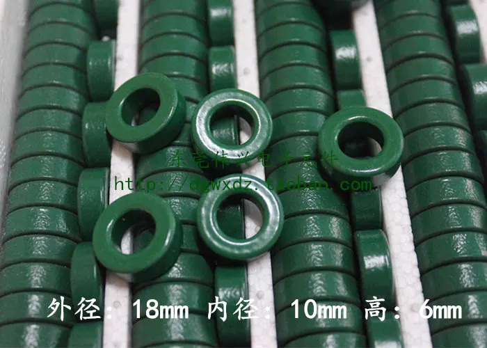 Green Ferrite Magnetic Ring 18*10*6 Anti-interference Magnetic Ring Filter Magnetic Ring Winding Inductance Common Mode Core