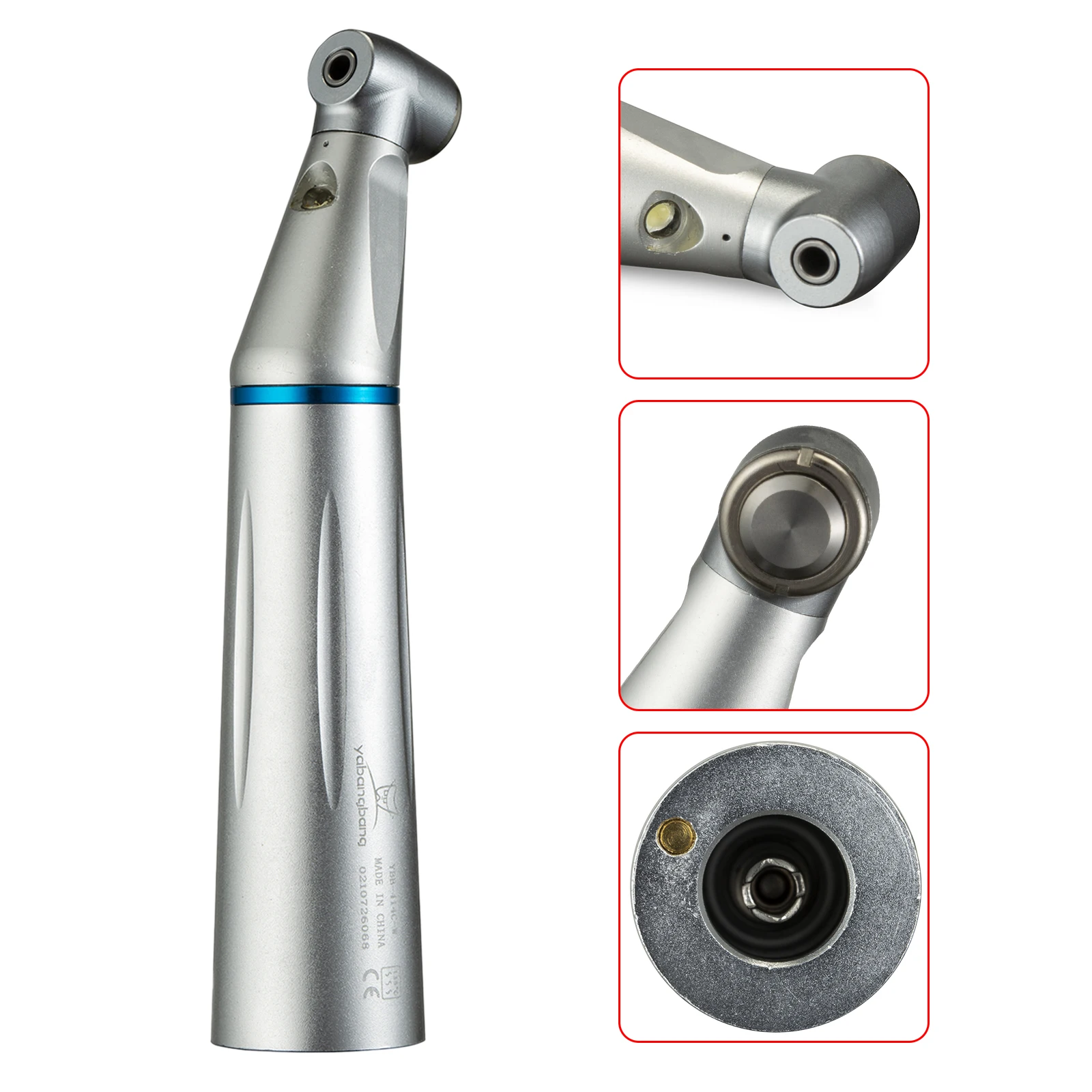 2 Type Dental Low Speed Contra Angle Handpiece LED E-generator/NO LED Push Button Type Inner water spray for 2.35 burs