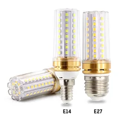 LED Corn Light Bulbs E14 E27 Lamp 12W/16W/20W/24W Incandescent Equivalent 50W,6000K Daylight White Candelabra 1200Lm Edison