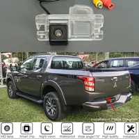 Cámara de visión trasera de coche para Mitsubishi Triton L200 Hunter Sportero Strada Strakar bárbaro Fullback 2005 ~ 2019 cámara de respaldo