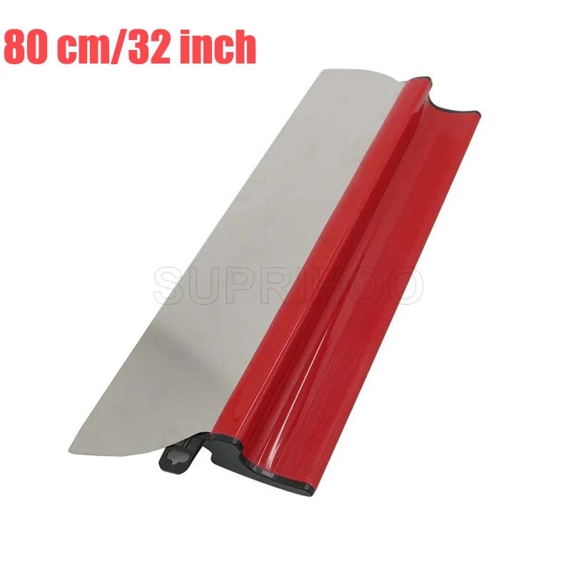 Suprihoo 32inch/80cm Plastering Spatulas Extruded Stainless Steel Flex Finishing Skimming Blade Sets for Drywalls Tape Jointing