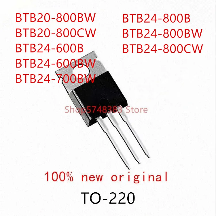 

10PCS BTB20-800BW BTB20-800CW BTB24-600B BTB24-600BW BTB24-700BW BTB24-800B BTB24-800BW BTB24-800CW TO-220