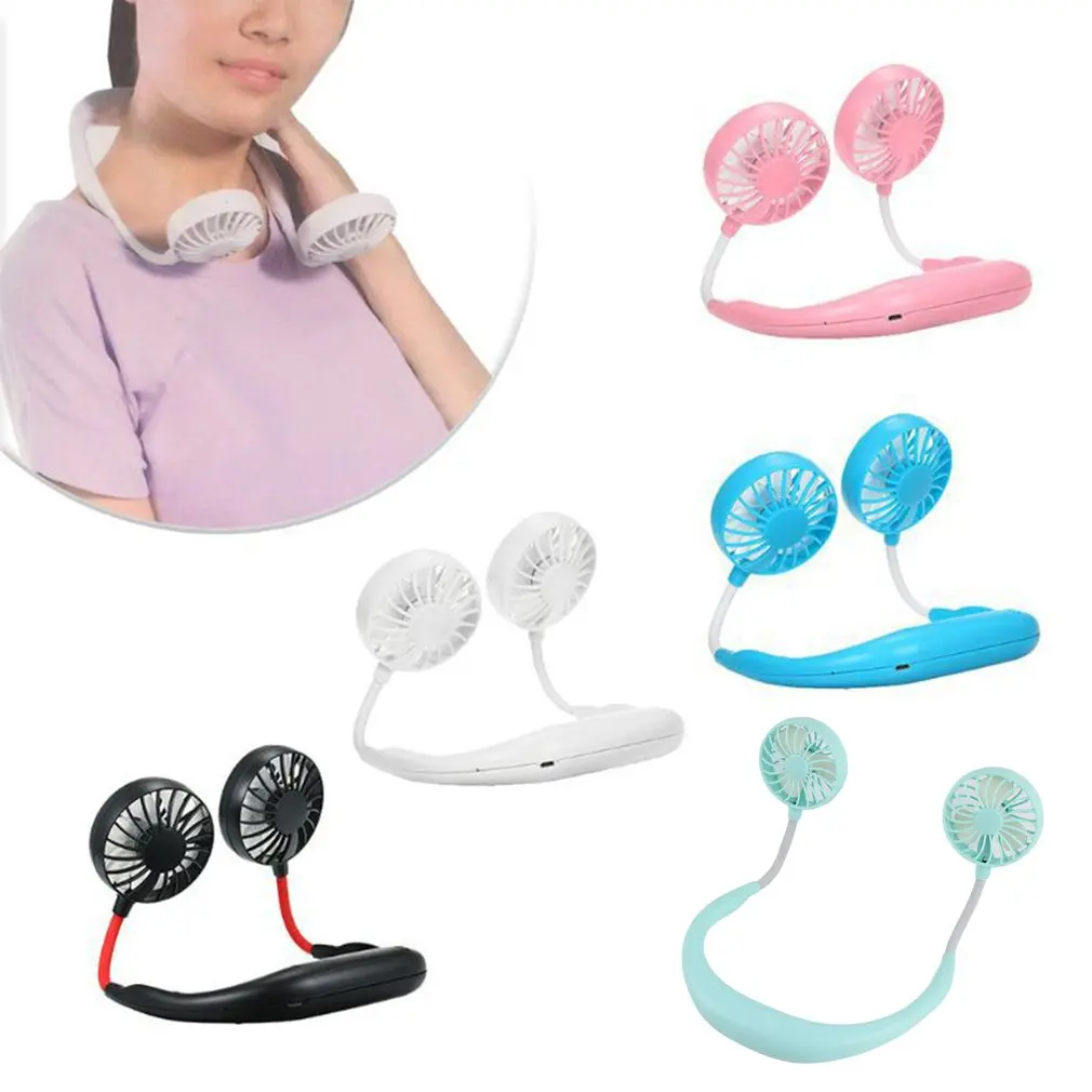 

Halter Portable Lazy Sports Fan Mini Hanging Neck Fan USB Rechargeable Sports manual Fan Air Cooler mini air conditioner Outdoo