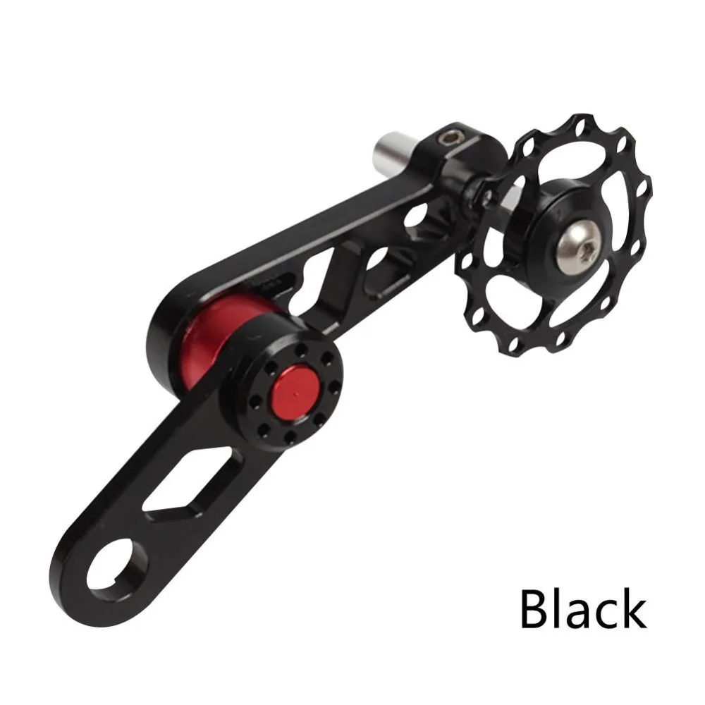 

Aluminium Alloy Single Speed Chain Tensioner Wheel lp Oval Cycling Adjustable pulley jockey Rear Derailleur for folding bike