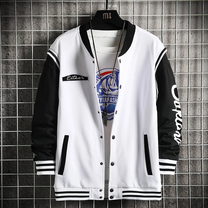 

New Autumn Winter 2021 Cardigan O-neck Casual Coat Men Baseball Jacket Sports Male High Quality Size M-4XL Dropshipping