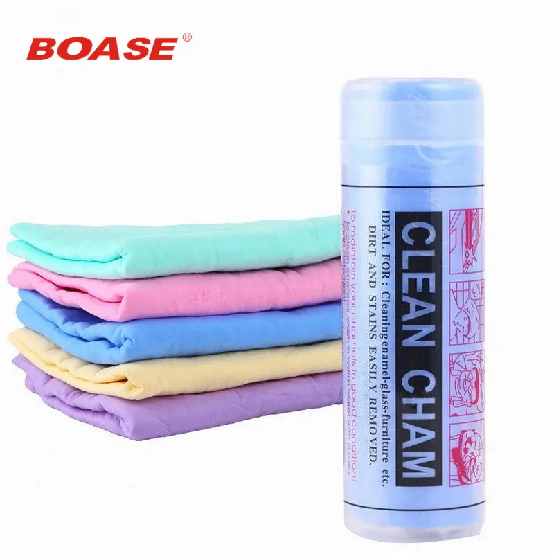 1Pc Suede Car Cleaning Wash Towel Synthetic Chamois Cloth Glass Furniture Hair Clean Cham Dry Cloths with Storage Case 43*32cm