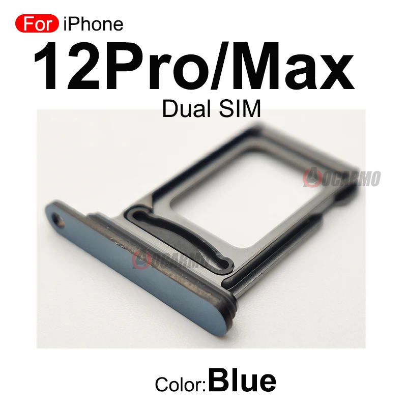 Peça de substituição do slot do cartão SIM único para iPhone 12 Pro Max e 12PRO, bandeja Dual SIM