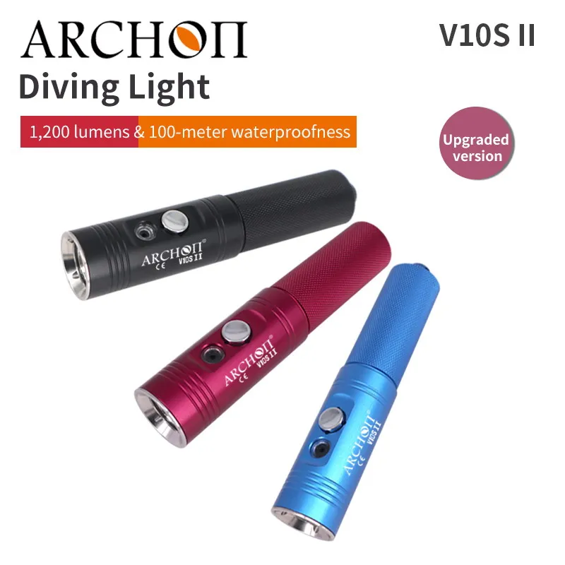 Archon v10s ii 1200lm LEDダイビング懐中電灯,水中ダイビングトーチ