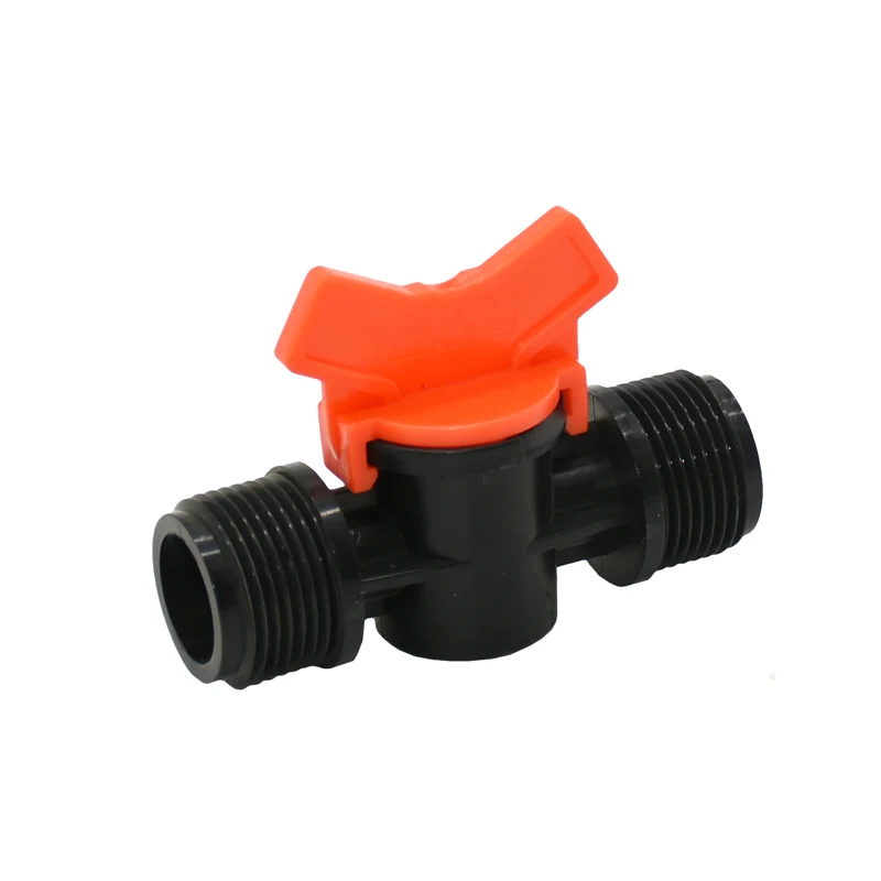 Male 1/2 to 1/2 garden hose tap 3/4 to 3/4 irrigation Water valve 2-way garden hose waterstop Connector cranes 1pcs