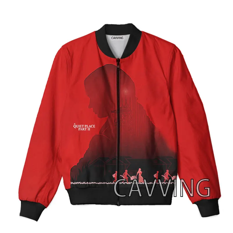 

CAVVING 3D Printed Movies A Quiet Place Zipper Bomber Jackets Men Overcoat Mens Coat Zip Up Jackets for Women/Men