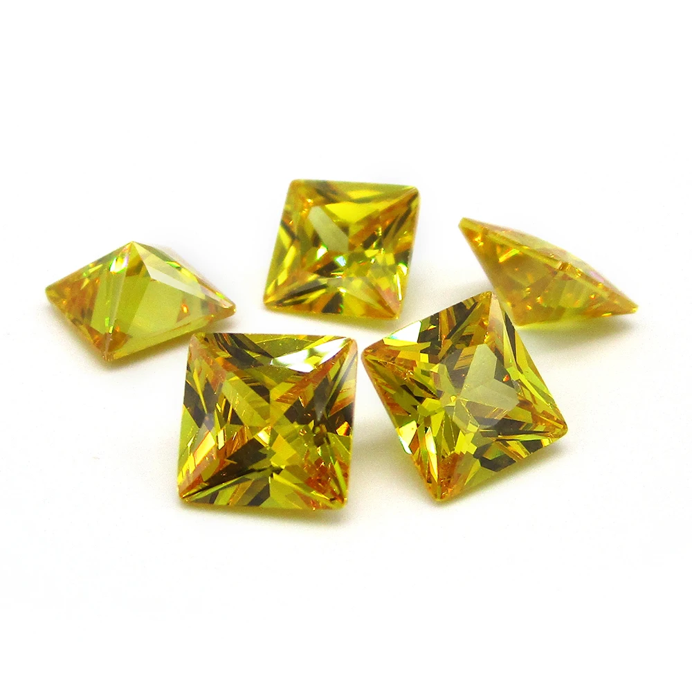 

50pcs/Lot Wholesale Factory Directly AAAAA Cubic Zirconia Pick Colors Square Cut 6x6mm Loose CZ Stone