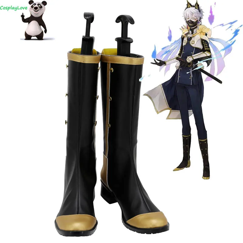 

Touken Ranbu Online Nakigitsune Black Cosplay Shoes Long Boots Newest Custom Made CosplayLove