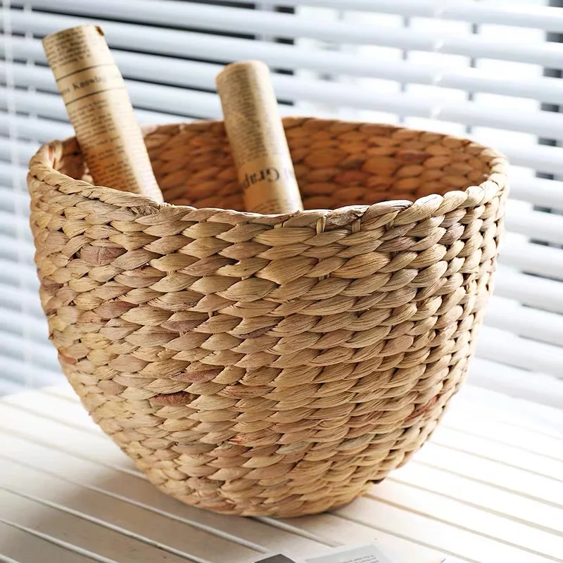 Storage basket hand-woven primary color fruit food portable storage basket Nordic kitchen dining room indoor furniture supplies