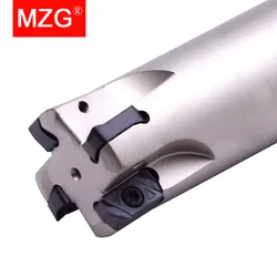 MZG EXN03R CNC torno de alimentación rápida, mecanizado de aleación, vástago de molino de extremo, LNMU, inserto de carburo de doble cara, cortador de fresado