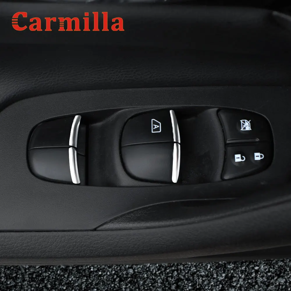 Carmilla Car Styling for Renault Koleos Samsung QM6 2017 - 2020 Interior Window Lifte Protection Cover Trim Sticker