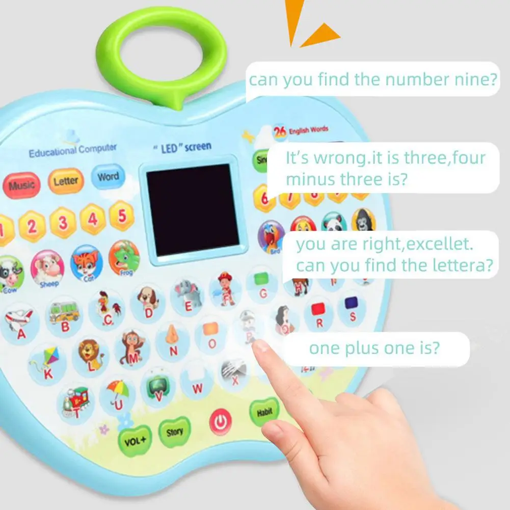 Children Interactive Learning Machine Baby Phone Musical Toys Electronic Education Computer Tablet With LED Screen Kids Gift