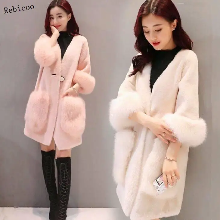 Winter Velvet Jacket Coat Women Cotton Padded Jackets Gray Pink  4XL Hood Fur Collar Thick Fashion Basic Snow Outerwear