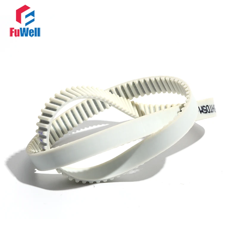 

Timing Belt White PU HTD5M 15/20/25/30mm Width Transmission Pulley Belt 2880/2900/2910/2930mm Closed Loop Polyurethane Gear Belt