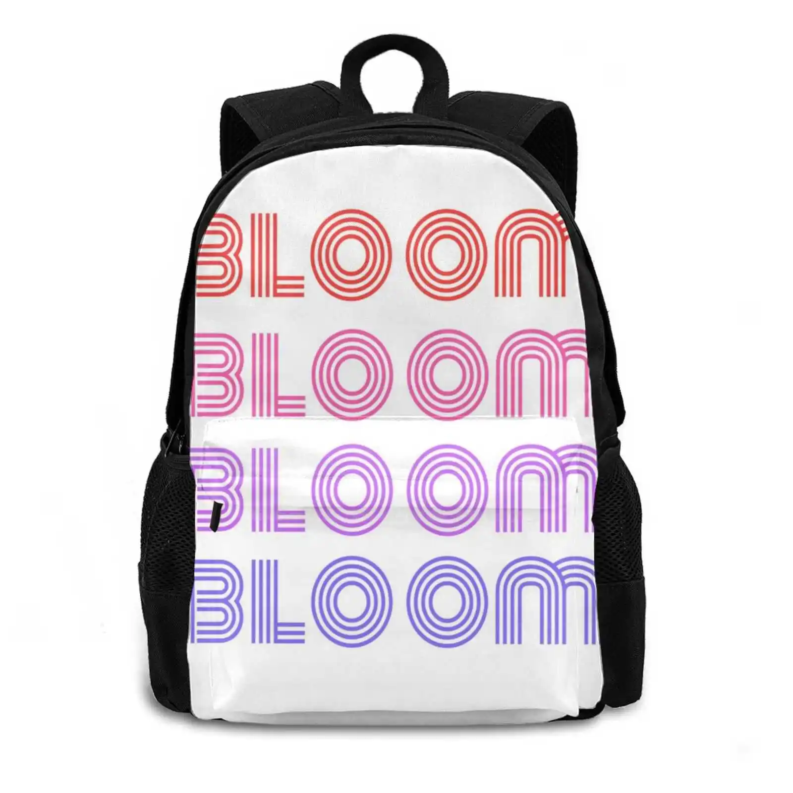 Bloom Pattern Design Laptop Travel School Bags Bloom Spring Flowers Cherry Tree Culture Anime Japanese Aesthetic Unique Pattern