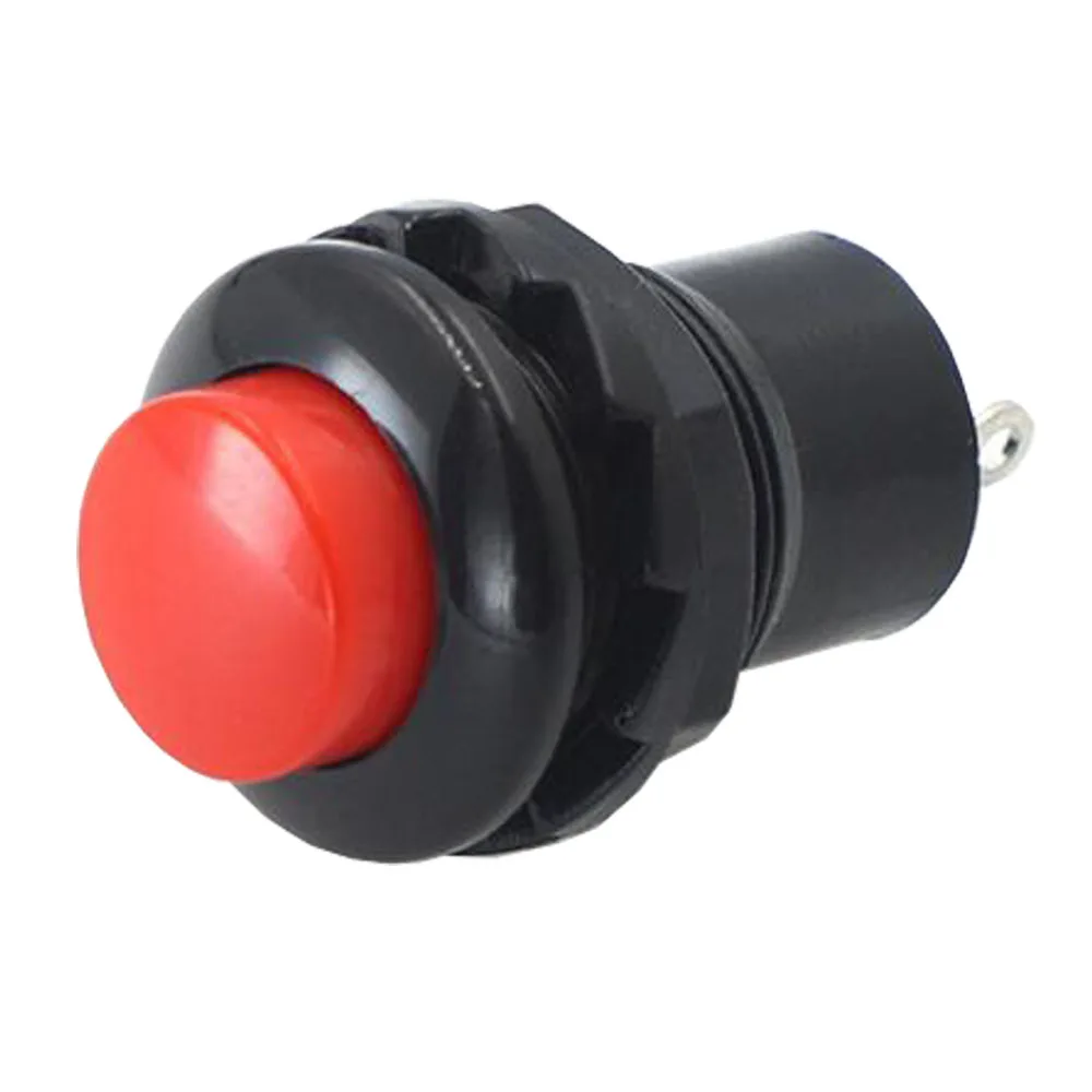 10 PCS 12MM Small Round Button DS-313 2 Pin Reset without Lock, Jog Power Button Switch Red/Green