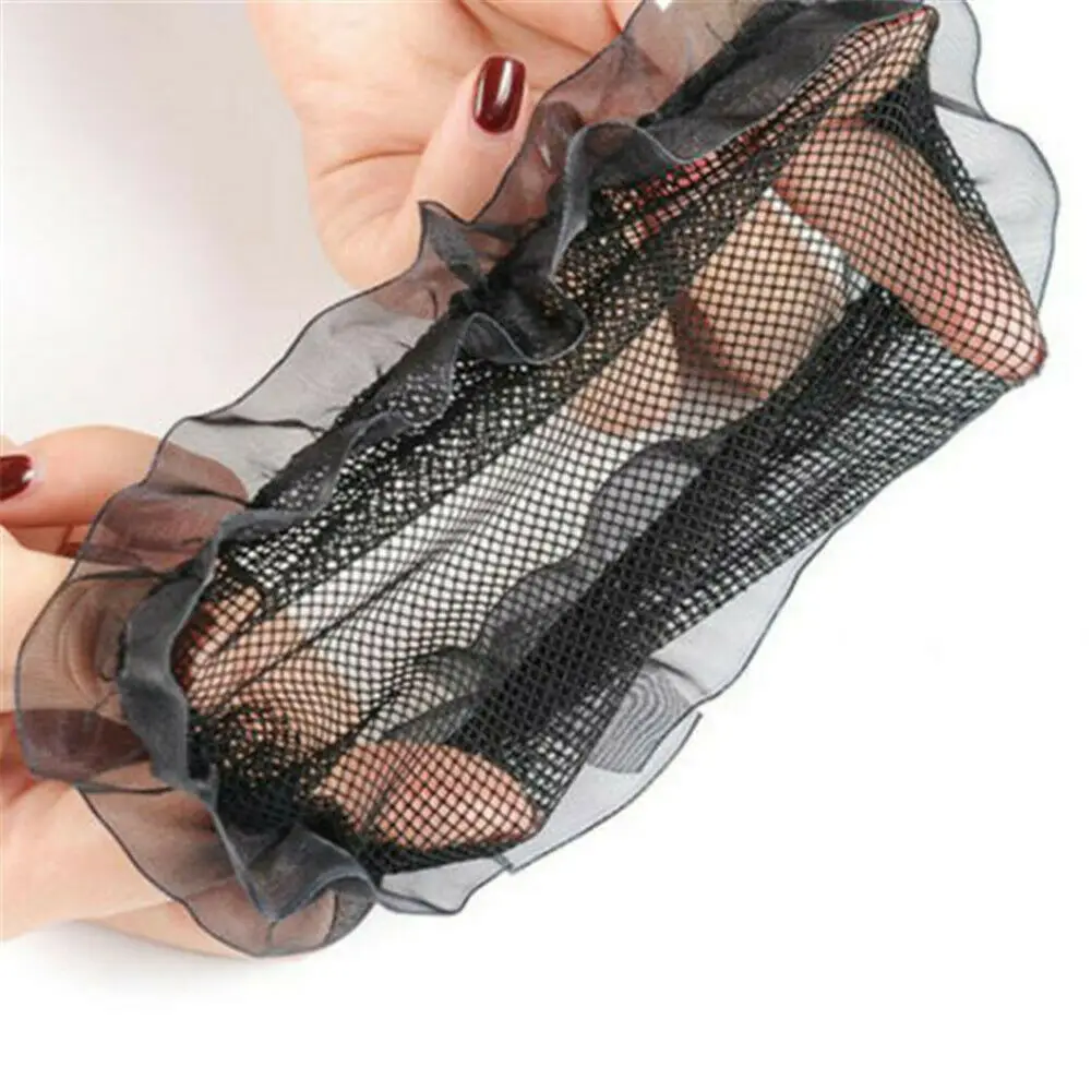 1 Pcs Women Ballet Dance Skating Snoods Hair Net Bun Cover Black High Quality Wig Cap Hair Net for Weave Hairnets Wig Nets