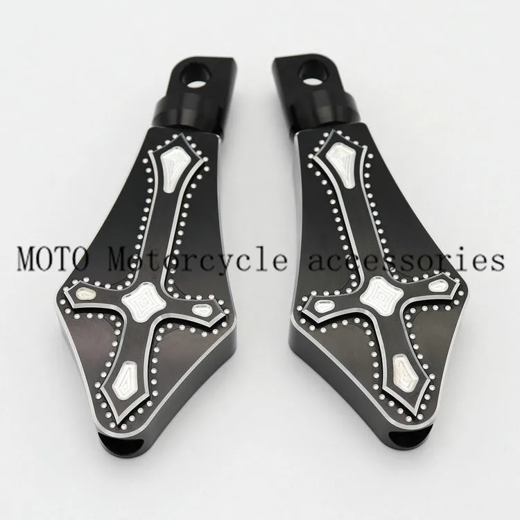 Cross style CNC Foot Peg Footrest Brake Pedal Pad Cover For Harley Sportster XL 1200 883 N XL883 XL1200 Touring Softails Dyna