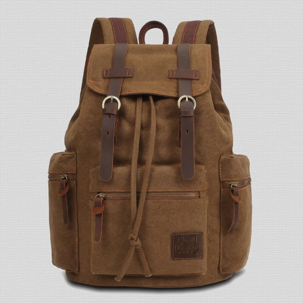 Vintage Canvas-Rucksäcke für Männer und Frauen, Reisetaschen für Studenten, Freizeitrucksäcke zum Wandern, Reisen, Camping, Rucksack Mochila Masculina – Detail 11
