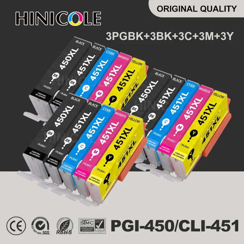 Ink Cartridge PGI 450 CLI 451 Full Ink For Canon PIXMA IP7240 MG5440 MG5540 MG6440 MG6640 MG5640 MX924 MX724 Printer