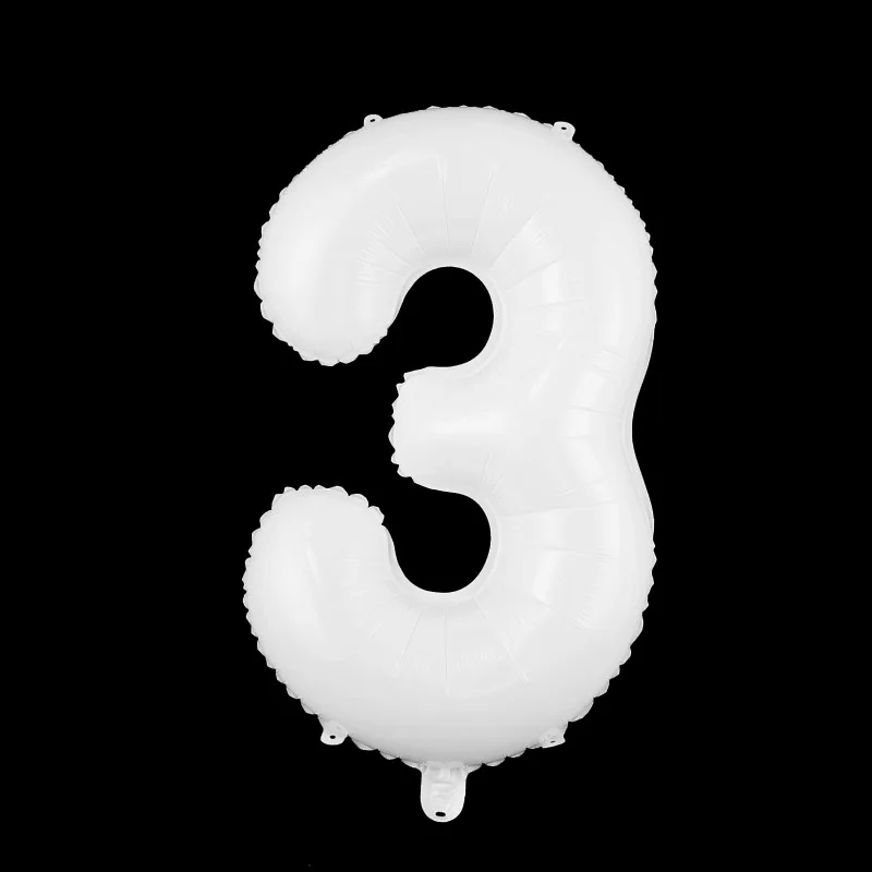 white 32inch Number 0-9 Foil Birthday Balloons 1st Birthday Wedding Party Decorations Baby Shower party decoration 2nd birthday