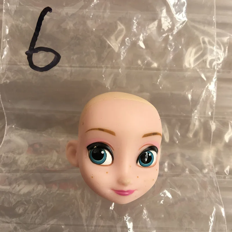 Lovely Princess Bald Head DIY Planting Long Soft Hair Doll Head Belle Snow white Baby Girl Favorite Princess Doll Part
